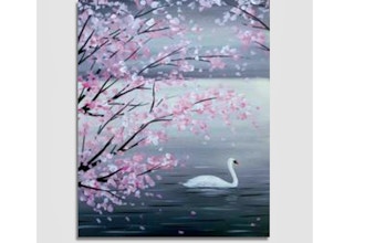 Paint Nite: Cherry Blossom Swan